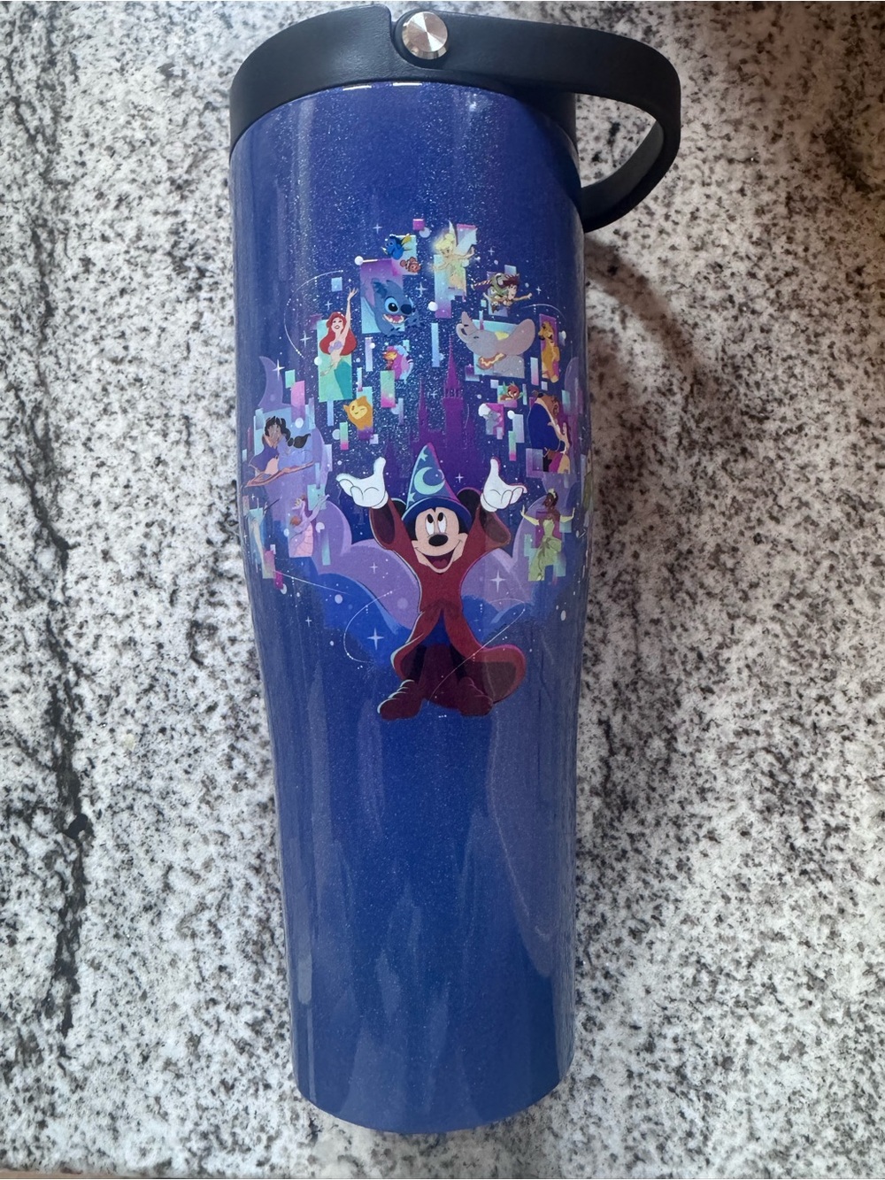 Corkcicle Blue Insulated Tumbler with Black Carry Lid